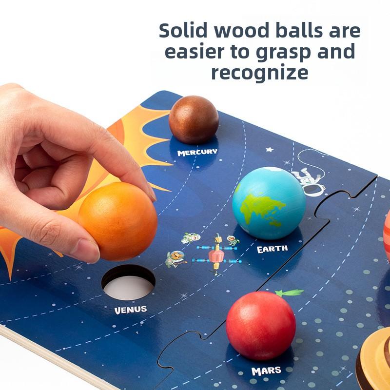 Childrens Wooden Toys Planetenerkennung Acht Planeten Im Weltraum Wissenschaftliches Erkundungsspielzeug Toddler Montessori Plaything