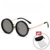 ND9 Adjustable Sunglasses Men and Women Rotating Light-reducing Sunglasses Personalized Fashion Round Frame Polarized Sunglasses