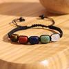 Natural Stone Bracelet Yoga Bracelet Green Aventurine Tiger Eye Stone Red Stone Handmade Woven Jewelry