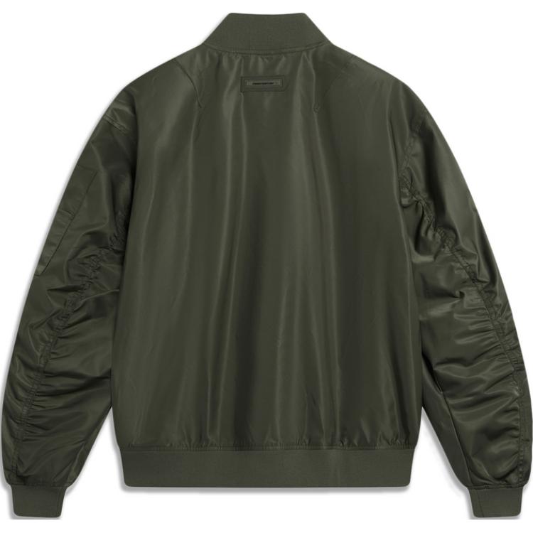 Li Ning CF Comfort Casual Solid Color Simple Loose Jacket Unisex Jacket Grape-Green AJDU353-2