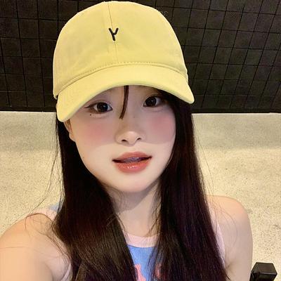 New Simple and Versatile Cap Children's Spring and Summer Leisure Small Letter Y Embroidered Baseball Cap Soft Top