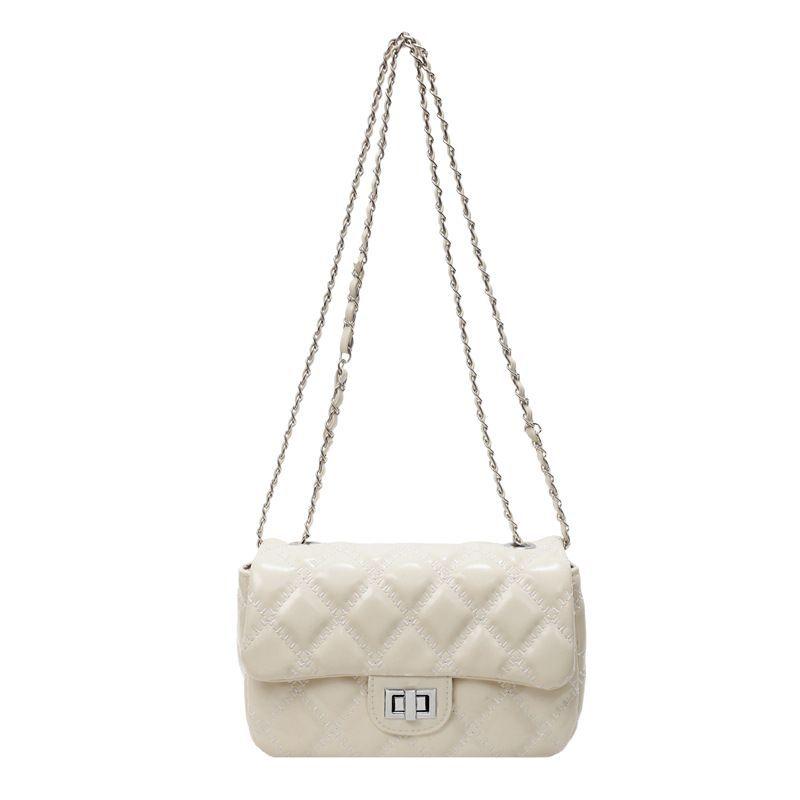 Gentle Texture Lock Temperament Chain Small Bag Women's 2025 Spring New Versatile AINS Crossbody Bag Small Square Bag