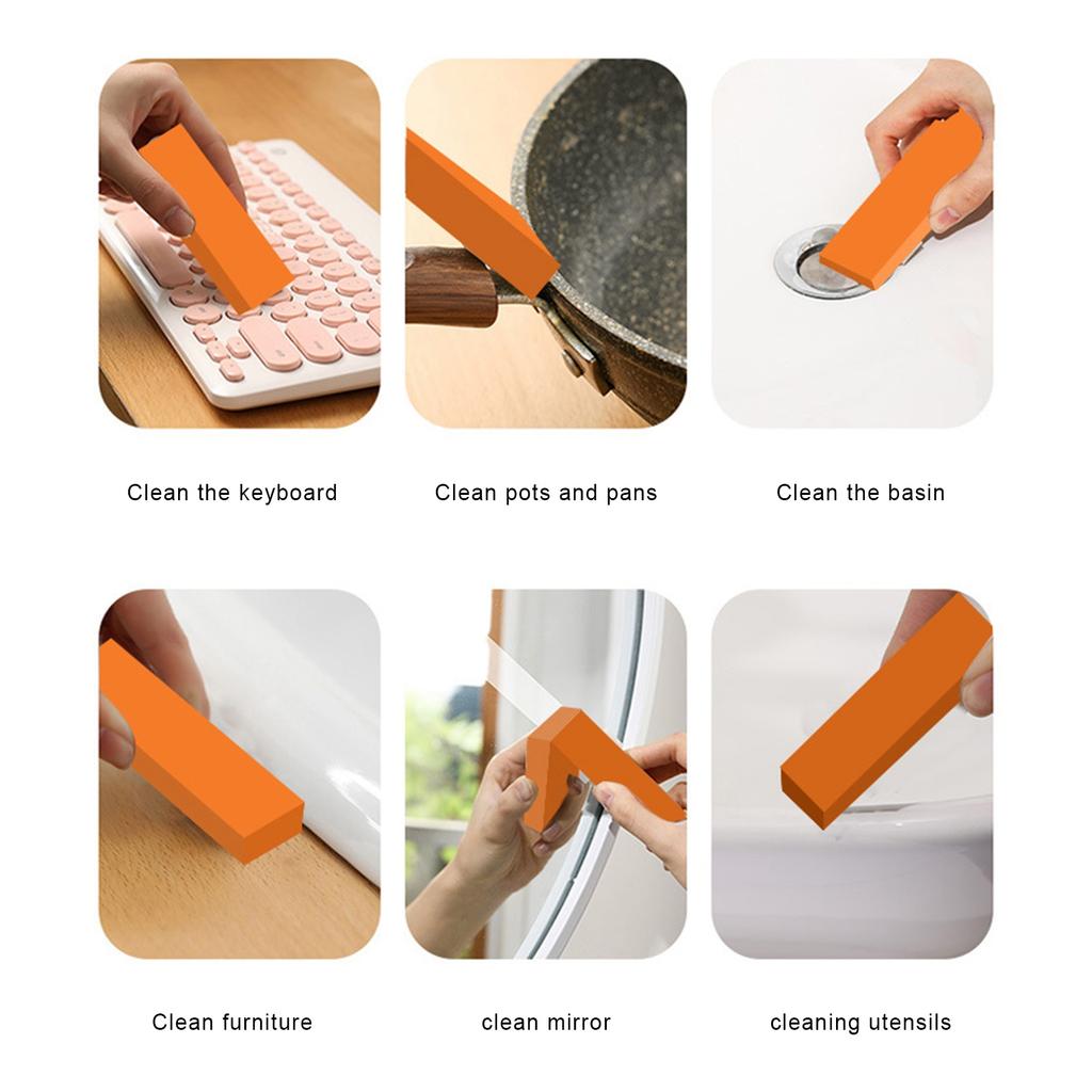 Stainless Steel Stain Solid Color Kitchen Eraser Magic Eraser Powerful Limescale Remover Cleaning Pad Outdoor Convenient Tools