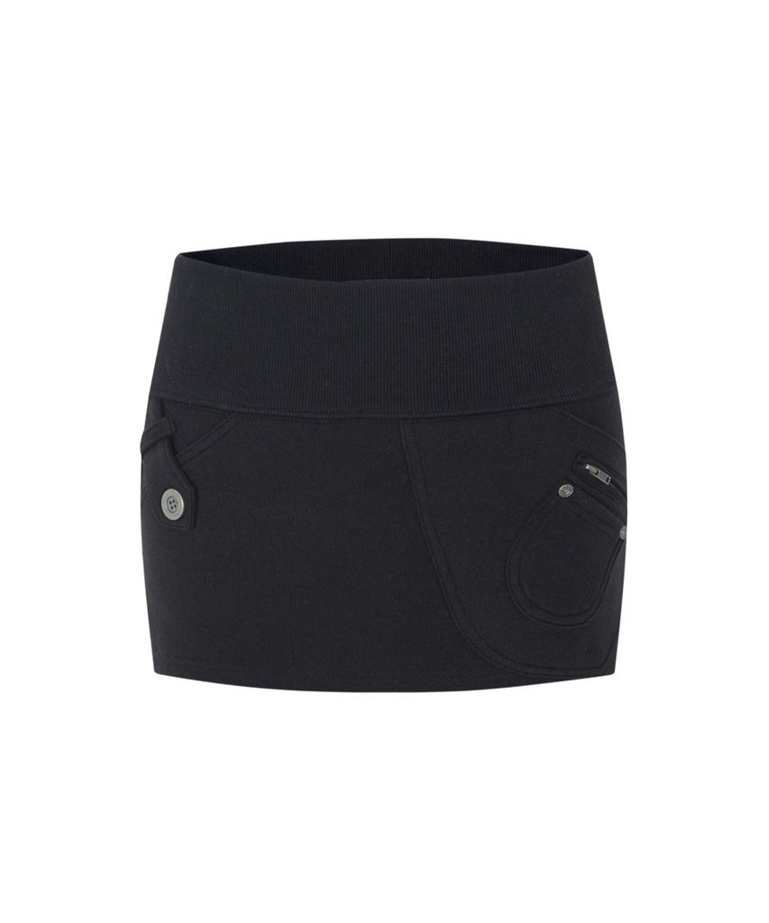 Peullijeunopallou Karena Side Pocket Mini Skirt (Black)