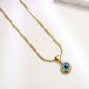 Wasserdichte Augen Halskette Titan Dämonenauge Ohrringe Blaue Augen Choker Kette Glücksschmuck