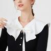 Fashion Ruffled Shawl False Collar Ribbon Decoration Necklace Lapel Blouse Detachable Shoulder Wraps Cape Girls Fake Collar