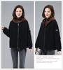 Women's Plus Size Fleece-Lined Jacket - 2024 Autumn/Winter Trend, Thick, Warm, and Stylish for Mature Fashion.