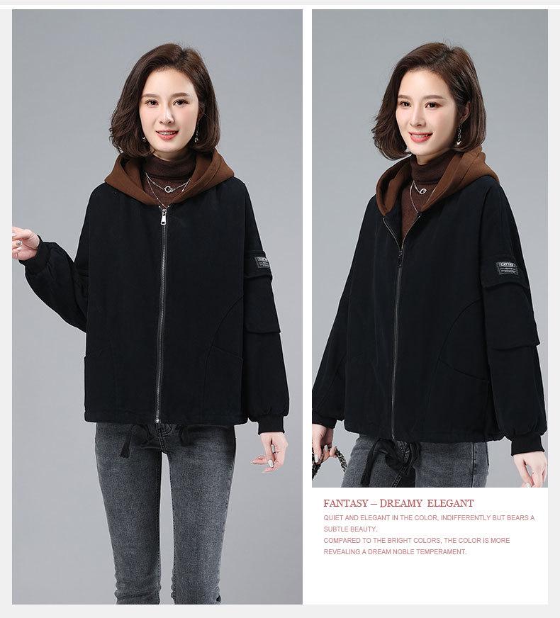 Women's Plus Size Fleece-Lined Jacket - 2024 Autumn/Winter Trend, Thick, Warm, and Stylish for Mature Fashion.