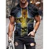 Men's Gender-Neutral T-Shirt 3D Printed Lion Round Neck Casual Short Sleeve Top Street Wea Men's T-Shirt Oversized T-Shirt