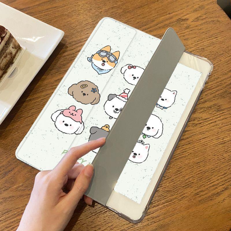 Für iPad 2022 10. 10.9 Hülle Neu Cartoon niedliches Bärenmuster iPad Tri-Fold Hülle für iPad Air4 Air5 10.9 2021 9. 8. 7. 10.2 mit Stifthalter