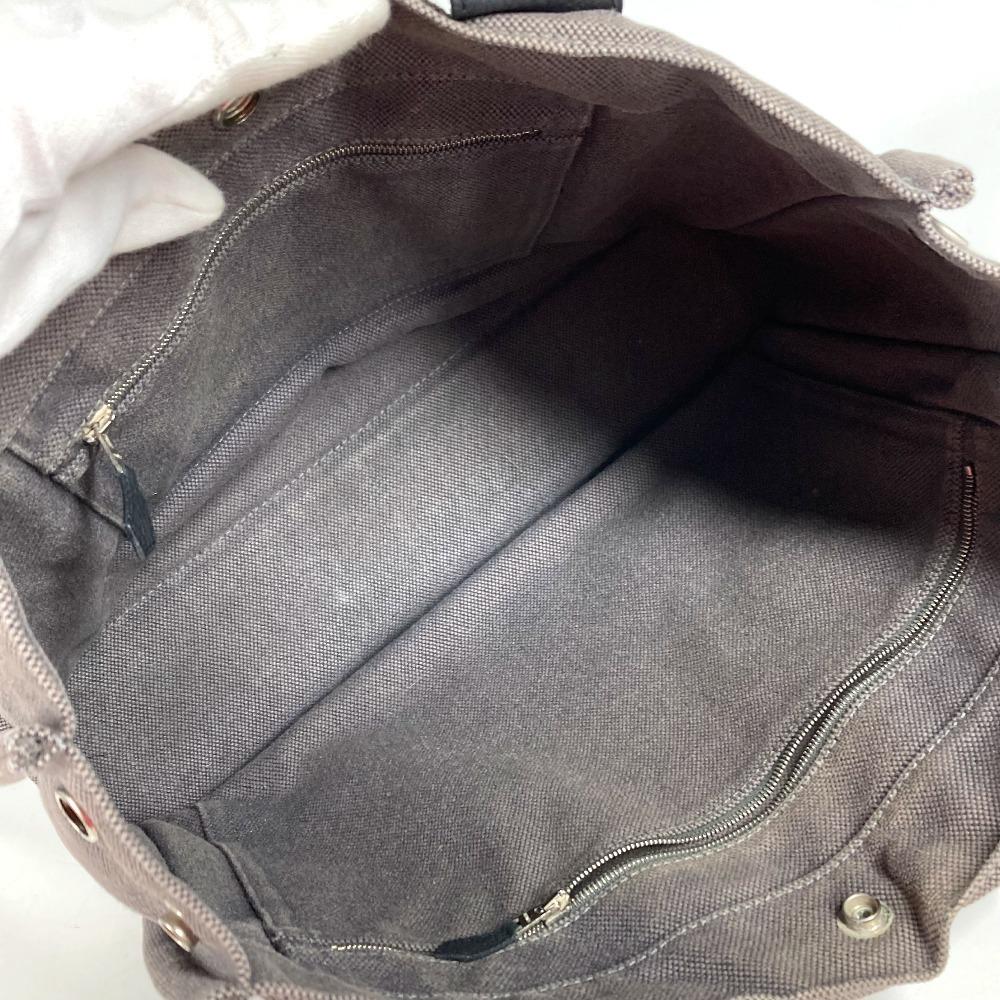 HERMES Sacquahne MM Sacquahne MM Bag Tote Bag Hand Bag Leather/Canvas gray/Black