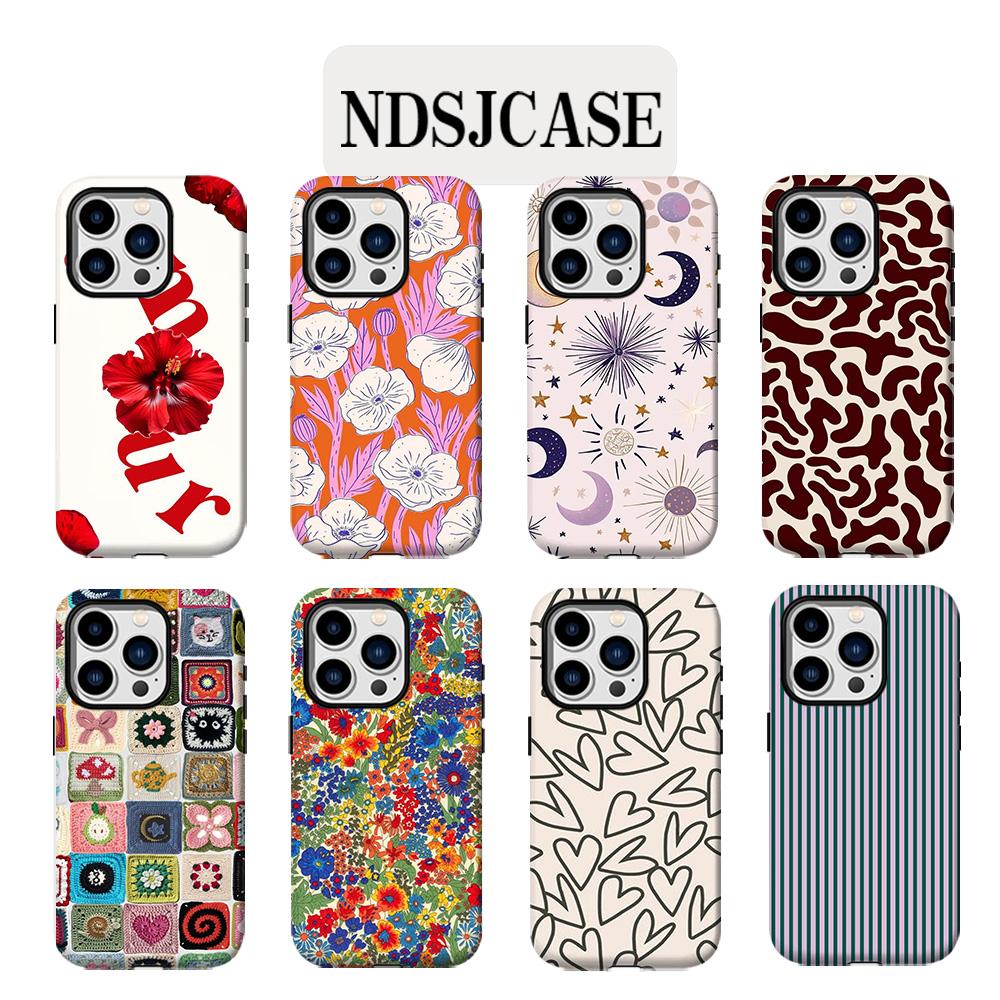 Luxurious and Interesting Fabric Phone Case for iPhone 17 16 15 14 13 12 11 X XS Air Pro Max Plus Luxury Double-layer Back Cover