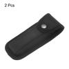 uxcell 2pcs Nylon Pocket Knife Sheath x Horizontal and Vertical Belt Loop Pouch Sheath for Folding Knife with Snap Closure for Outdoor Activities