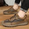Neue Herrenmode-Freizeitschuhe, handgenäht, Übergröße, Herrenschuhe, Herbst, rutschfest und abriebfest, Outdoor-Wanderschuhe, Sportschuhe