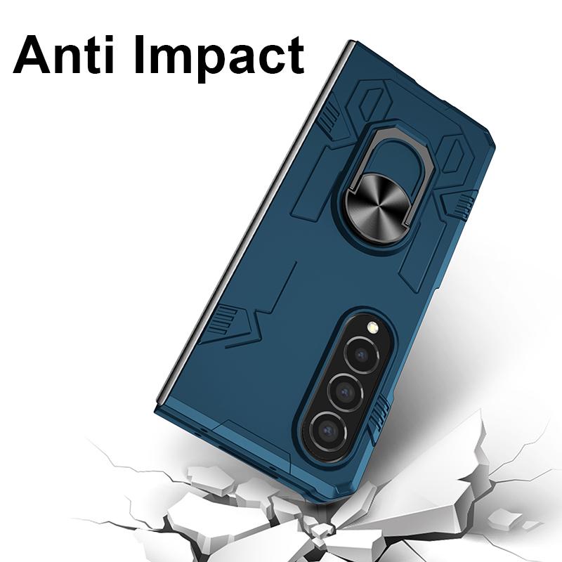 Für Z Fold4 Fold3 Hülle Samsung Z Fold 2 1 Anti Impact Stoßfest Anti Scratch Mecha Cover Case Schwarz Grün Blau