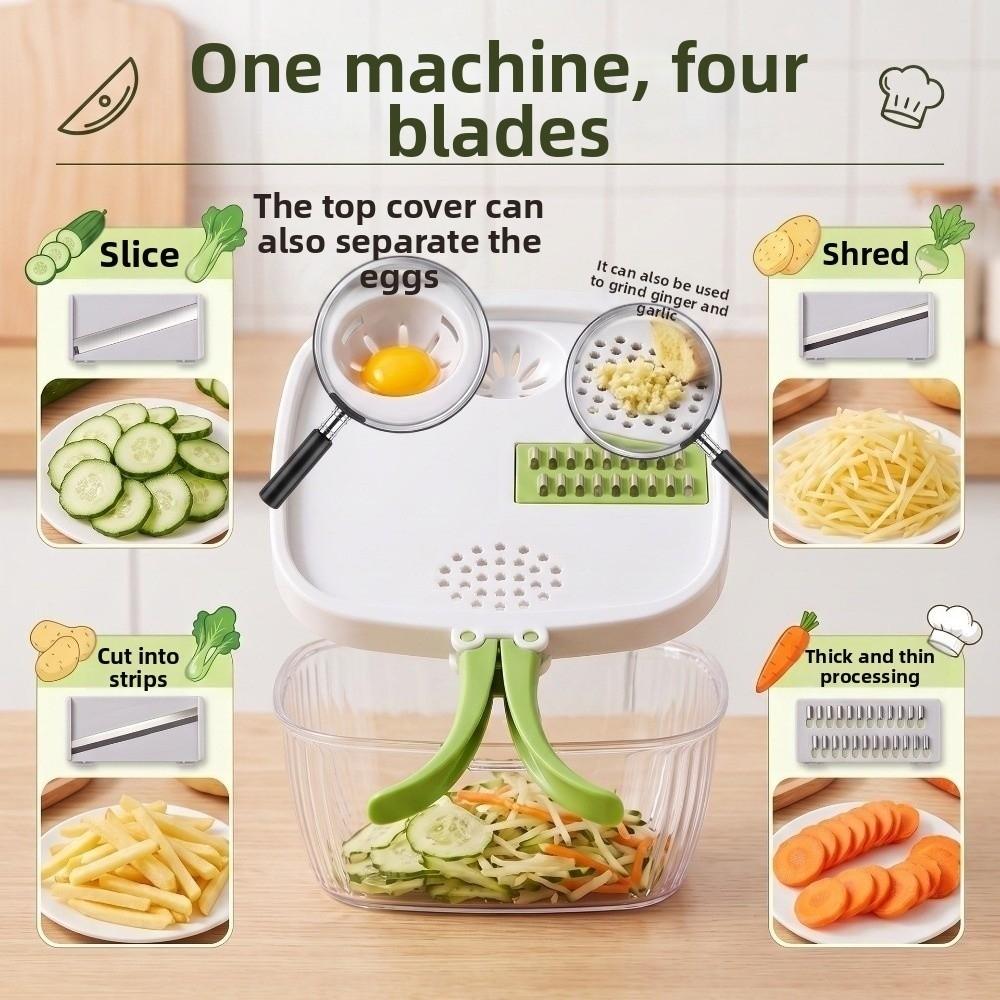 Double Handle Vegetable Chopper Potato Cucumber Slicer For Onions Potatoes Carrots & Cucumbers