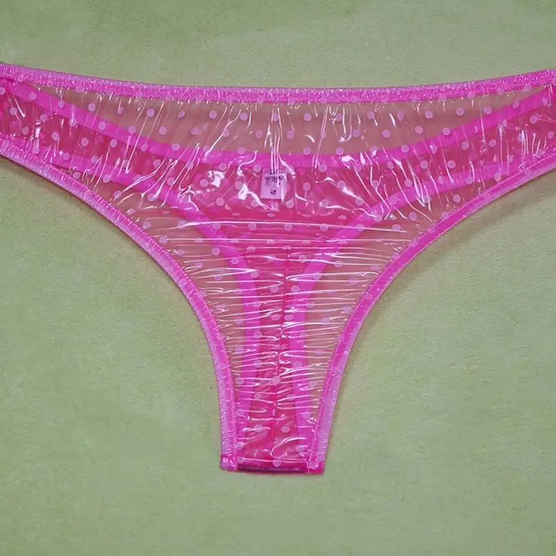 Sexy Transparent T-Back Thong Low Waist Pvc Soft Fetish G-String Abdl Plastic Erotic Panties Live Show Dance Dj Club Sex Costume