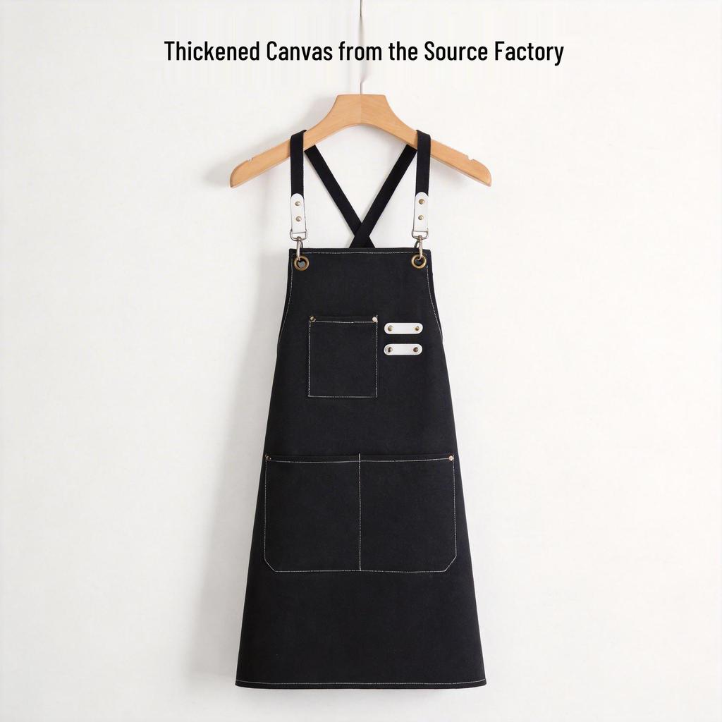 Durable Canvas Apron for Cooking, Woodworking & Gardening