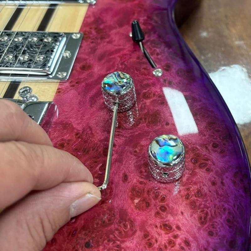 Pack of 2 Standard Guitar Knobs Potentiometer Caps Suitable for Various Models Features Tool Frees Quick Installation