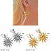 Orecchini Girasole Acciaio Inossidabile Minimalista Geometrico Gioielli Per Donna