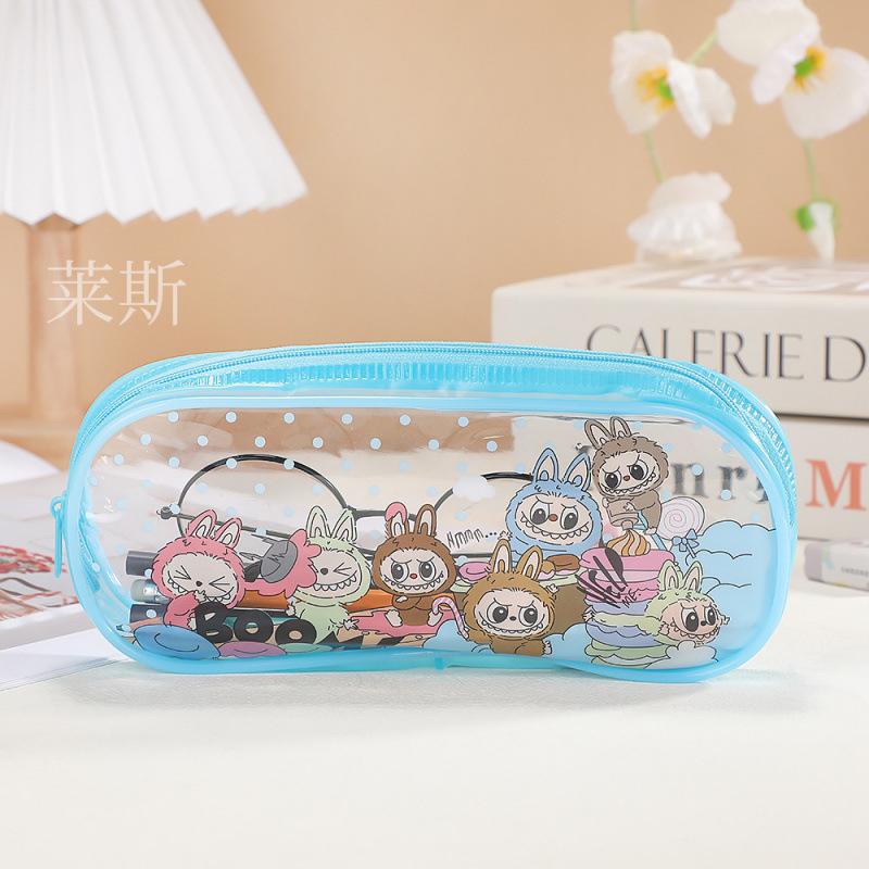 Cartoon Three-dimensional Pencil Case, Student High-value Large-capacity Stationery Storage Bag, Transparent Wind Pencil Case
