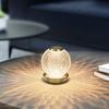 Creative Acrylic Spherical Table Lamp Bedroom Bedside Dimmable Night Desk Rechargeable for Bedroom Bar Restaurant Coffee Shop