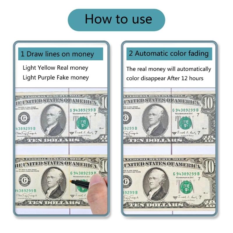 Plastic Security Enhancement Pens Money Detection Pens for Cash Handling Gift