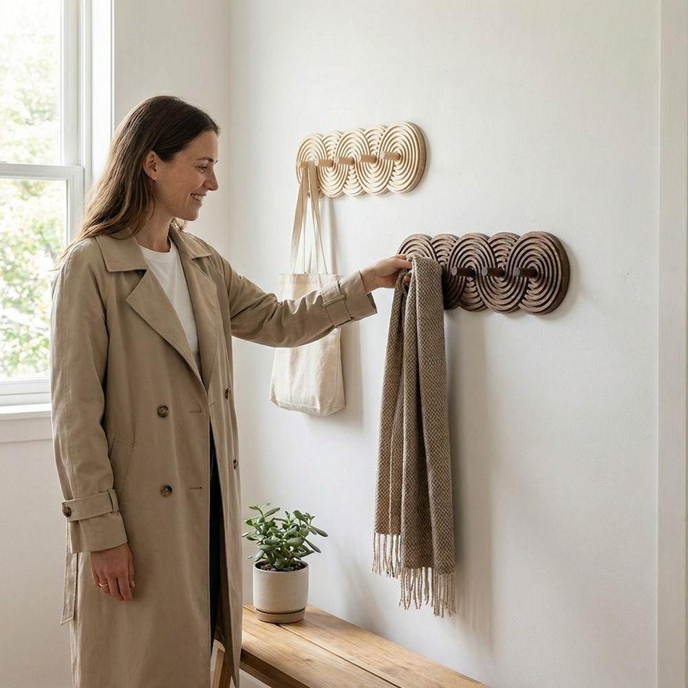 Bohemian Style Wall-Mounted Organizer Modern Entryway Organizer Key Storage Rack  Interior Decor