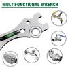 Multifunctional Level Special Wrench Stainless Steel Distance Measuring Universal Wrench Hexagonal Level Faucet Wrench