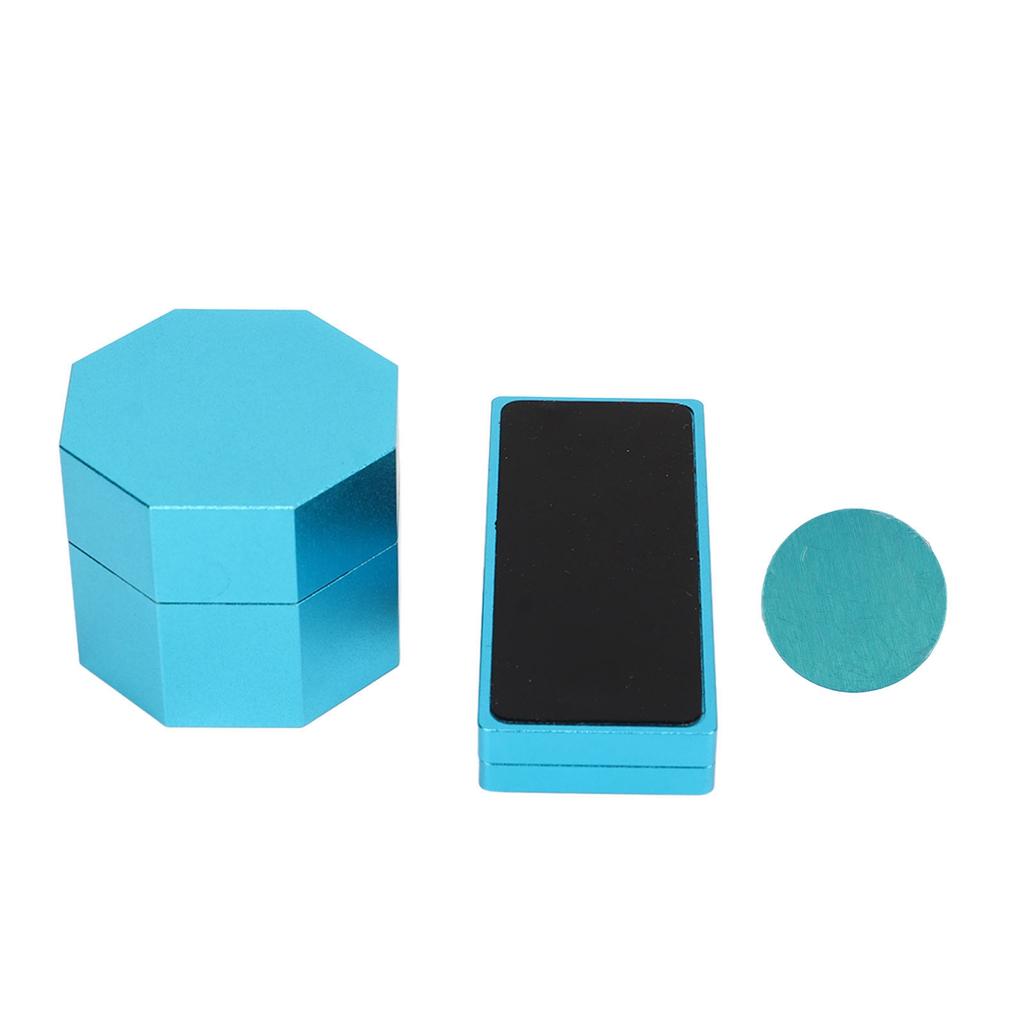 Billiards Octagonal Chalk Case Set Magnetic Billiard Cue Chalk Box Holder with Silent Fixed Clip
