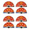 Traditional Wedding Show Fan 10 Inch Wedding Receiving Fans Groom Folding Fan  Photography Props