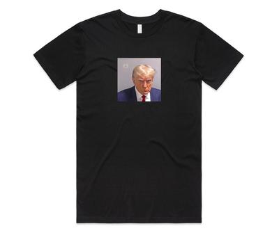 Donald Trump Mugshot T-Shirt Top Lustig Mugshot Verhaftung Präsident USA Meme