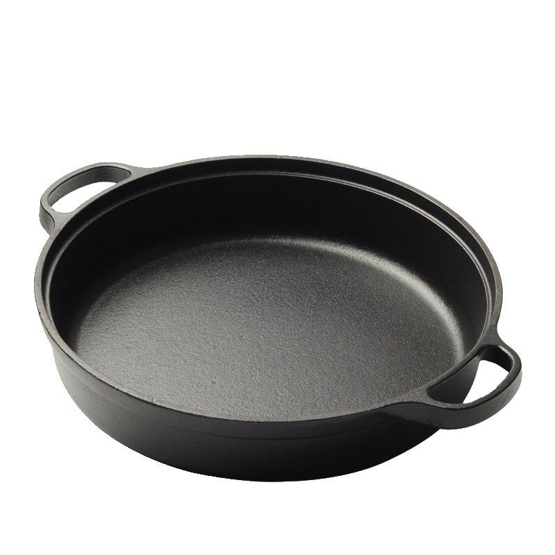 Cast iron amphora pan wholesale household uncoated pancake water frying bag frying pan universal vintage pig iron non-stick pan