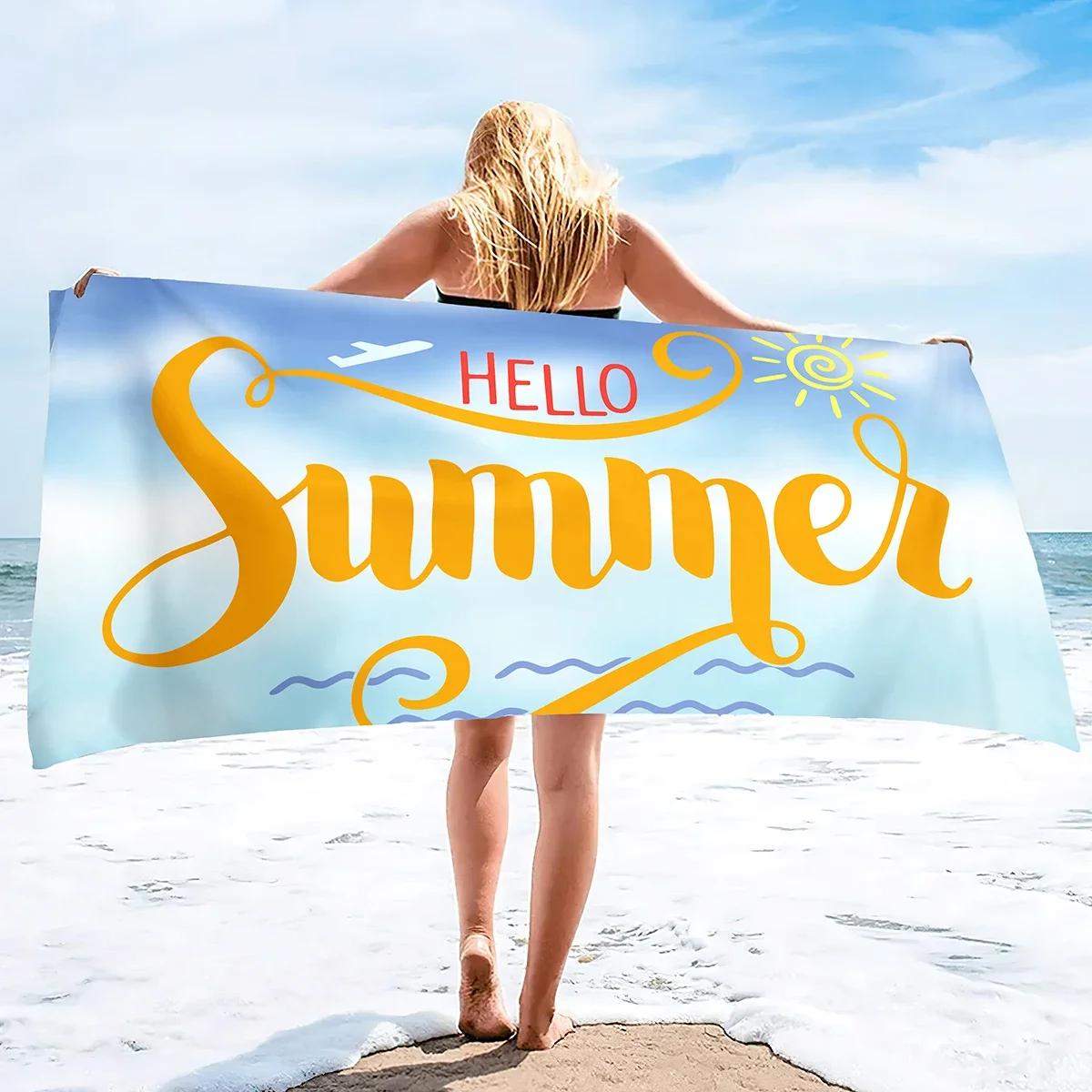 Lampada White Beach Towel Microfiber Summer Extra Large Towels Oversized Sand Free Soft Absorbent Dry Fast For Swimming Pool Beach Spa Towel