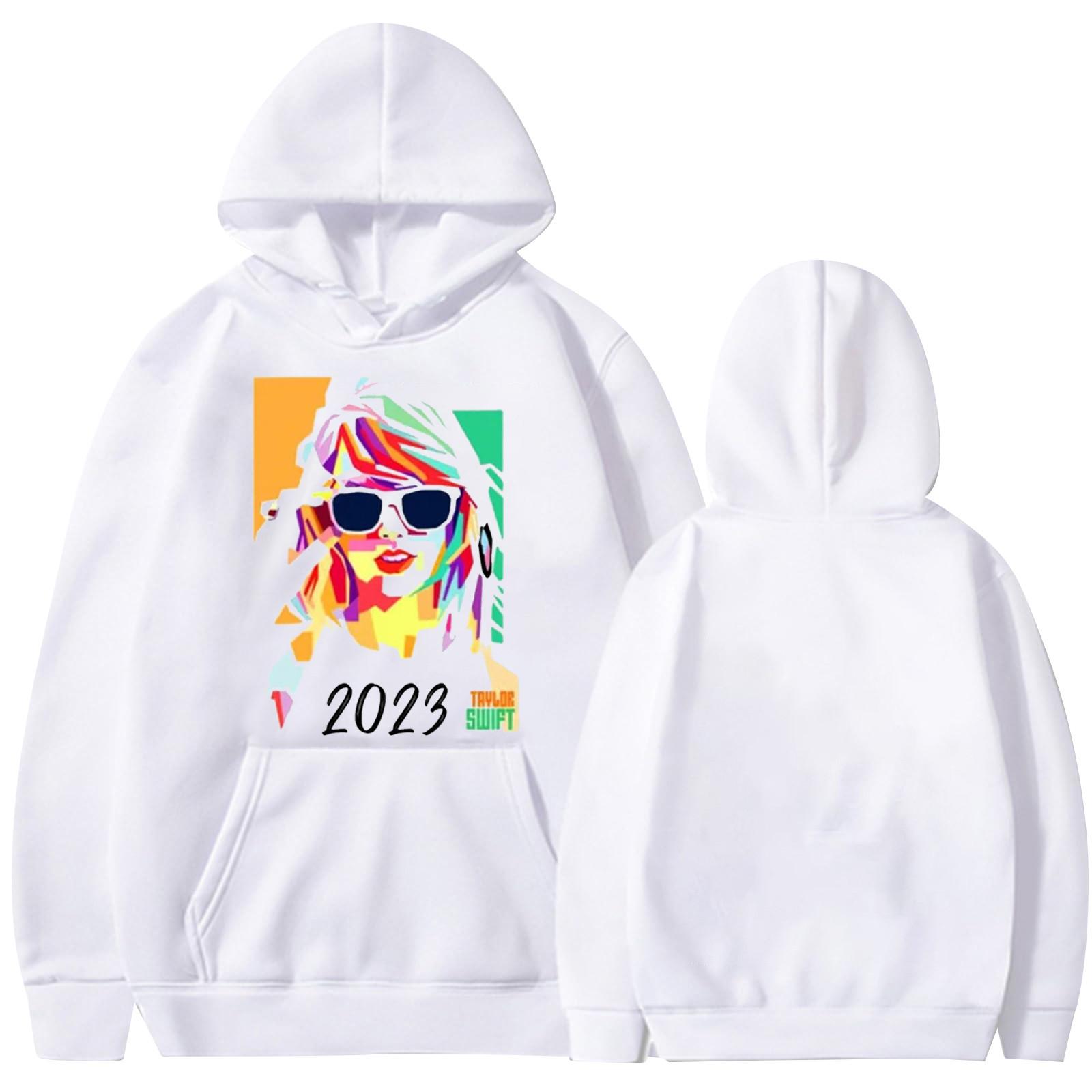 

Чоловічий вільний світшот з капюшоном і принтом. Чоловічий повсякденний модний спортивний світшот M білий