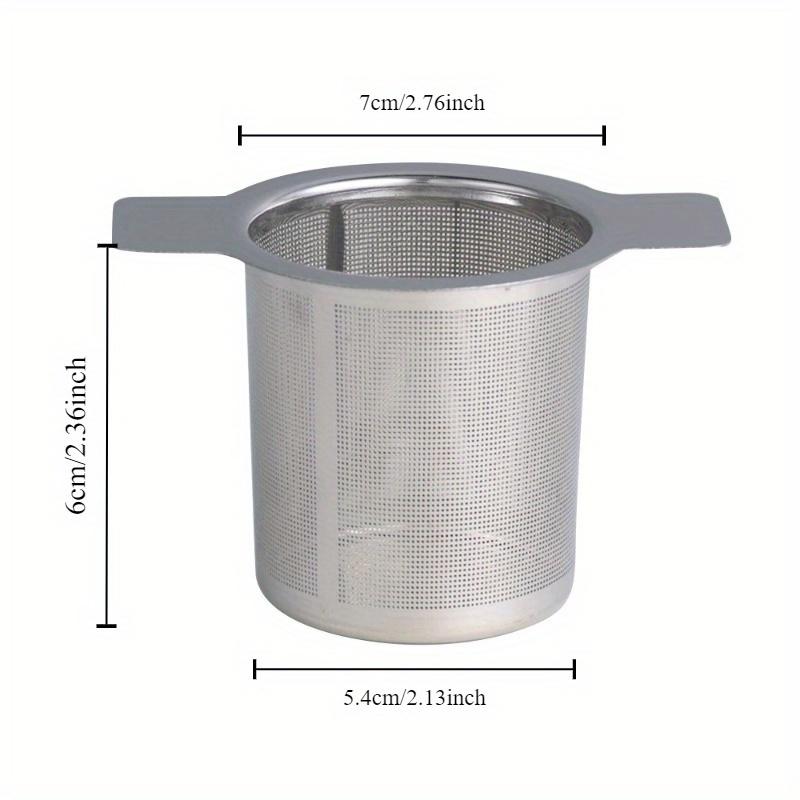 

1 шт. Чайное ситечко из нержавеющей стали с двойными ушками, Чайное ситечко из нержавеющей стали с двойными ручками, Фильтр для заваривания чая Without cover