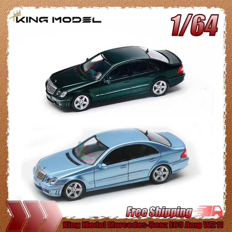 In Stock King Model 1:64 Mercedes-benz E63 Amg W211 Series Simulation Alloy Miniature Die-casting Car Model Custom Toys Gift