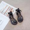 Summer New Trendy Girls Shoes Stylish Fashion Crystal Princess Shoe Versatile Comfort Lightweight Elegant Butterfly Women Sandal