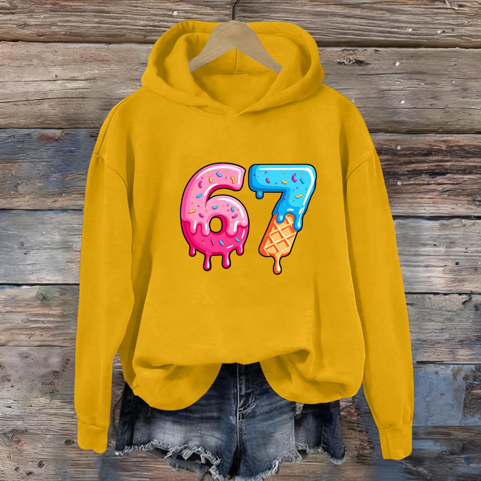 

Женская мода Повседневные универсальные толстовки на каждый день с длинным рукавом и капюшоном XL жёлтый