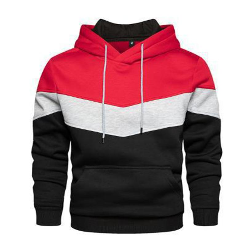 2021 Casual Sport Mantel Top Lose Seite Naht Split Tasche 3 Farbe Panel Jugend Hoodie Top Pullover Hoodie