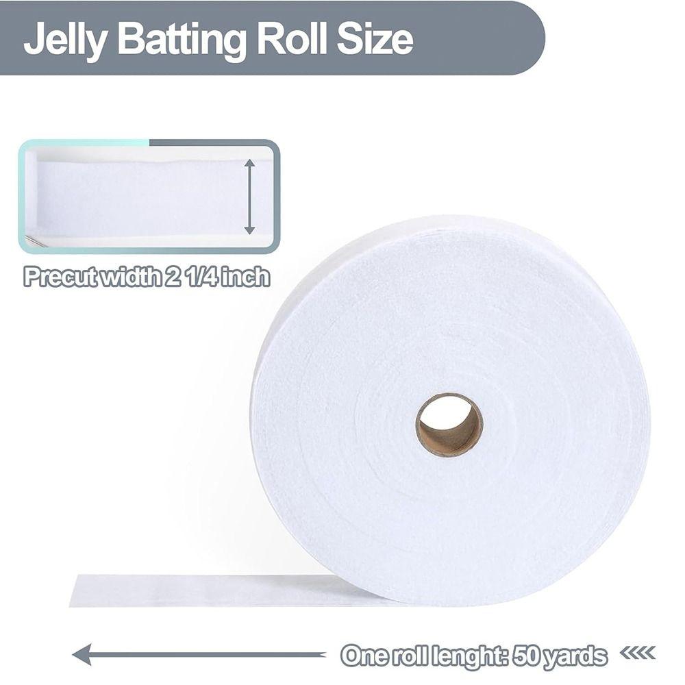 Nuovo Rotolo di Imbottitura in Misto Poliestere da 45 Yds Bianco 2 1/4 Pollici Tappeti Jelly Roll Jellyroll