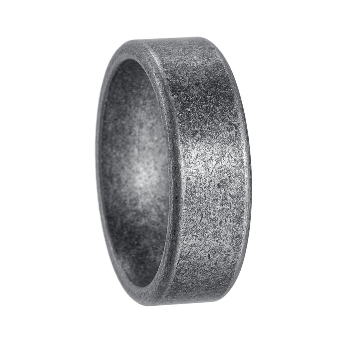 

Мужское кольцо 7 мм из состаренной античной стали 304 - Простые модные украшения Size 9