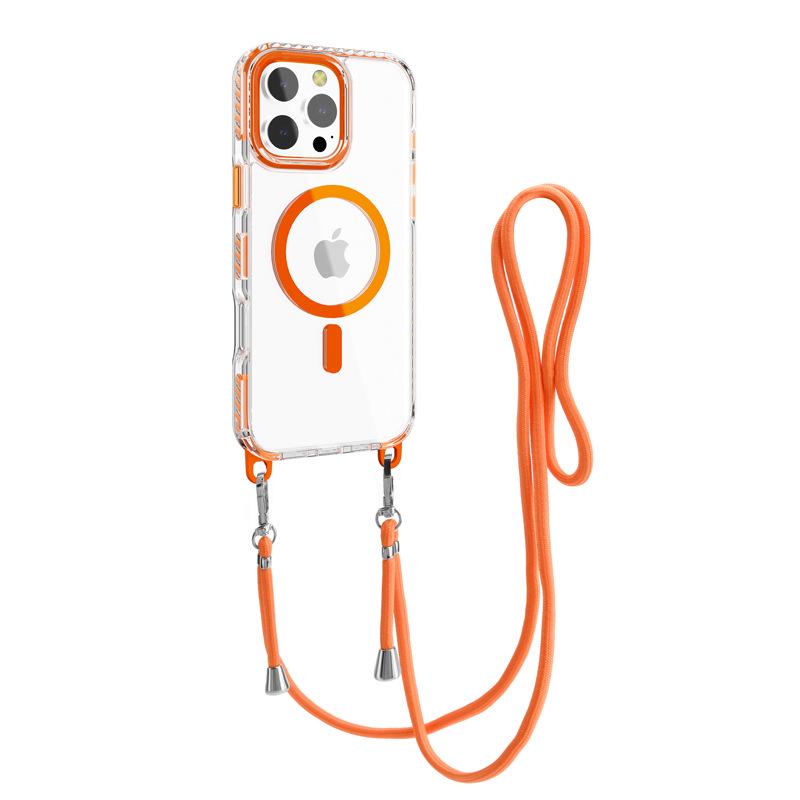 Durchsichtige magnetische Lanyard-Handyhülle für das iPhone 16 Pro