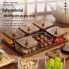 Retro Chinese Style Glass Dried Fruit & Nut Tray
