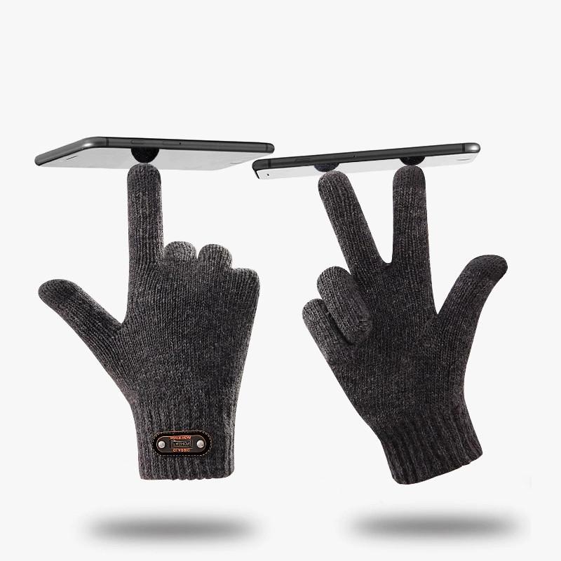 1 Pair Touchscreen Gloves for Winter, Warm Knitted Thermal Gloves for Outdoor Cycling, Driving & Use