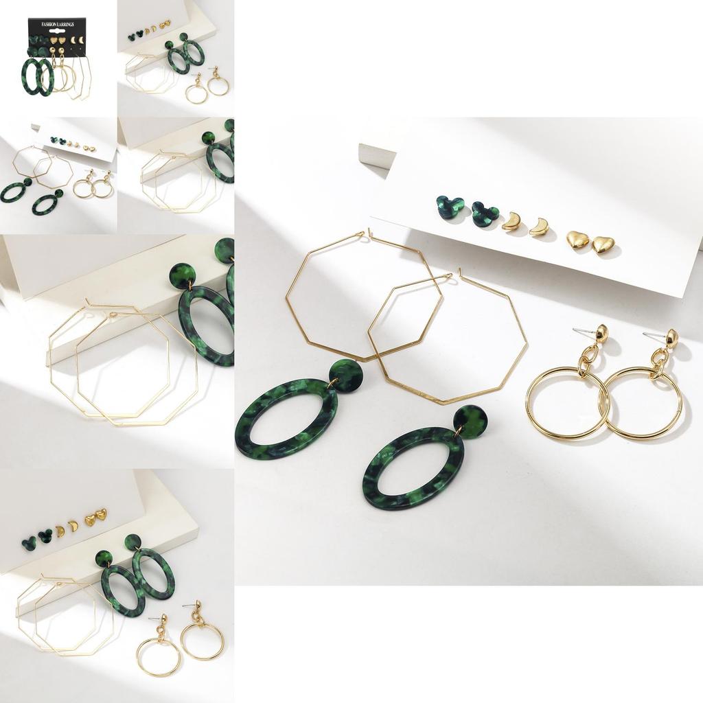 Stylish Alloy Dangle Earrings Geometric Design Minimalist Womens Jewelry