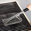 Griglia per barbecue Spazzola per barbecue in acciaio inossidabile Setole metalliche Spazzole per pulizia antiaderenti con manico Rimuovi macchie Accessori per barbecue