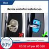 New 4PCS Car Door Lock Cover Carbon Fibre Stikcer Case Car Accessories For E46 E90 E60 F10 E39 F30 E36 F20 E87 E90 E70
