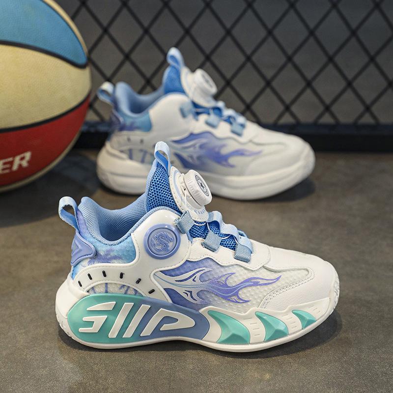 

Spring and summer children s sports shoes girls and boys button running shoes mesh breathable middle and older children s casual shoes basketball sho 28