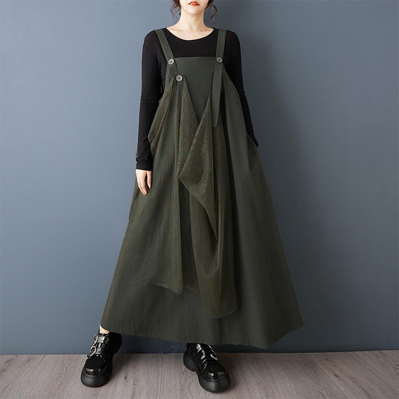 DIMANAF 2026 Spring Summer Women Plus Size Dress Maxi Long Dress Sleeveless Mesh Loose Casual Dresses